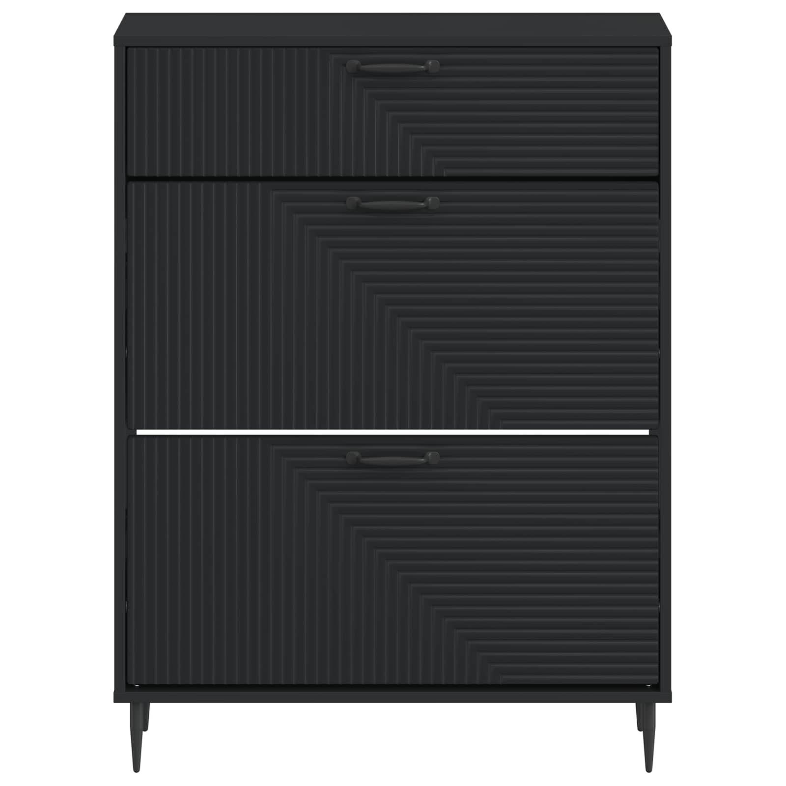 Ντουλάπα Παπουτσιών HAARLEM 78 x 24 x 103 εκ. Μαύρο - Pakobazaar