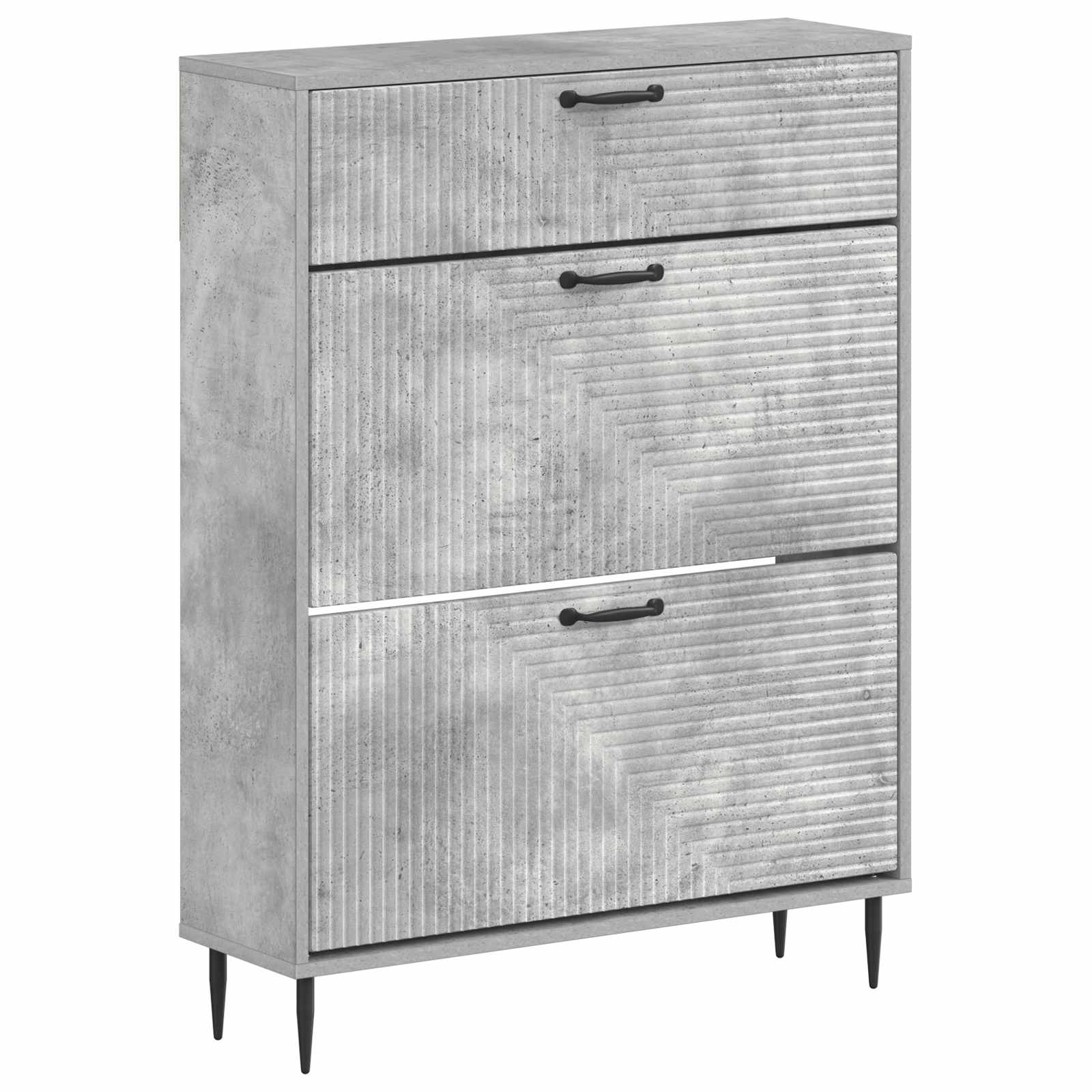 Ντουλάπα Παπουτσιών HAARLEM 78 x 24 x 103 εκ. Γκρι Σκυροδέματος - Pakobazaar