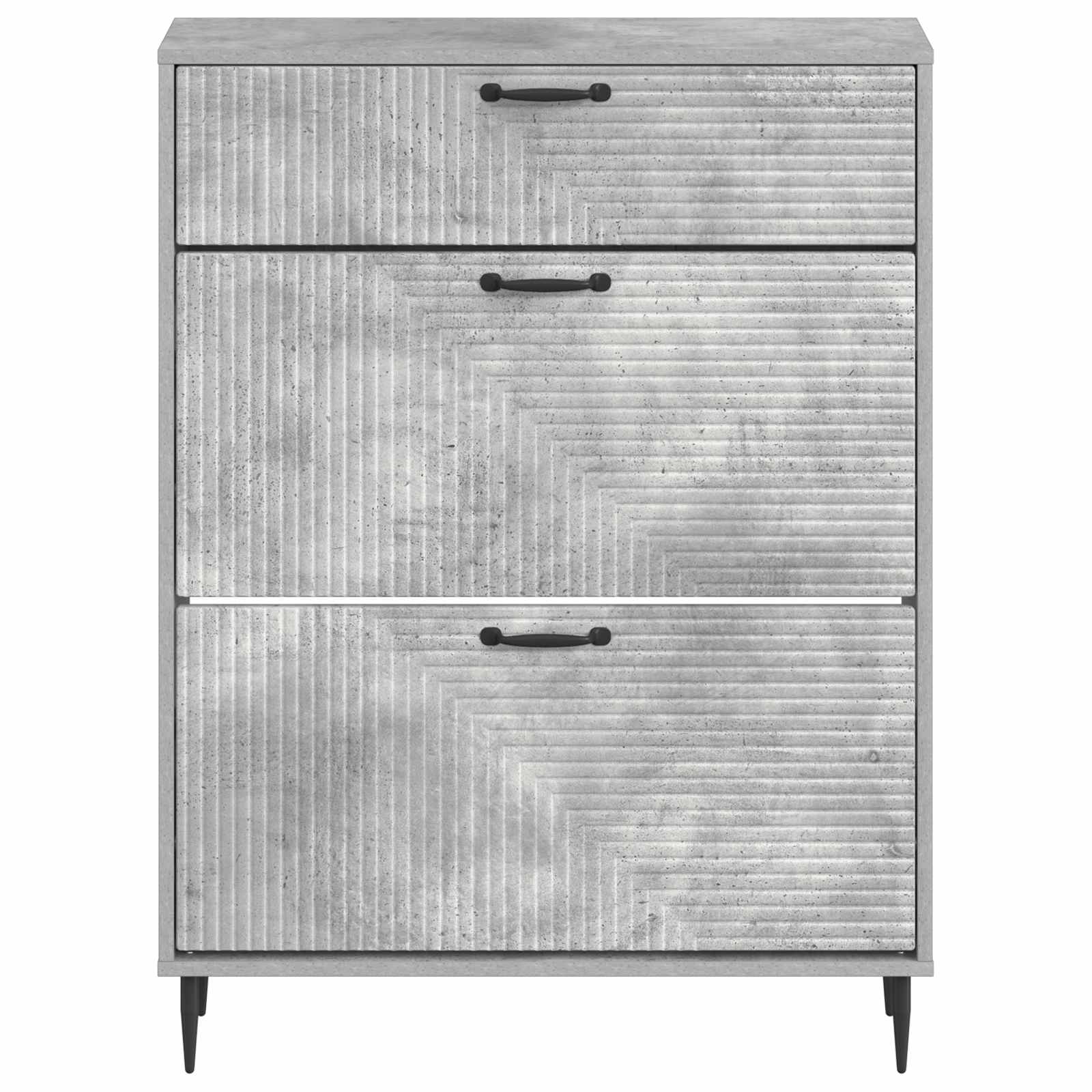Ντουλάπα Παπουτσιών HAARLEM 78 x 24 x 103 εκ. Γκρι Σκυροδέματος - Pakobazaar