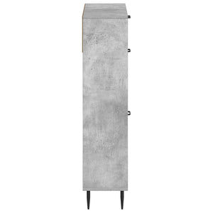 Ντουλάπα Παπουτσιών HAARLEM 78 x 24 x 103 εκ. Γκρι Σκυροδέματος - Pakobazaar