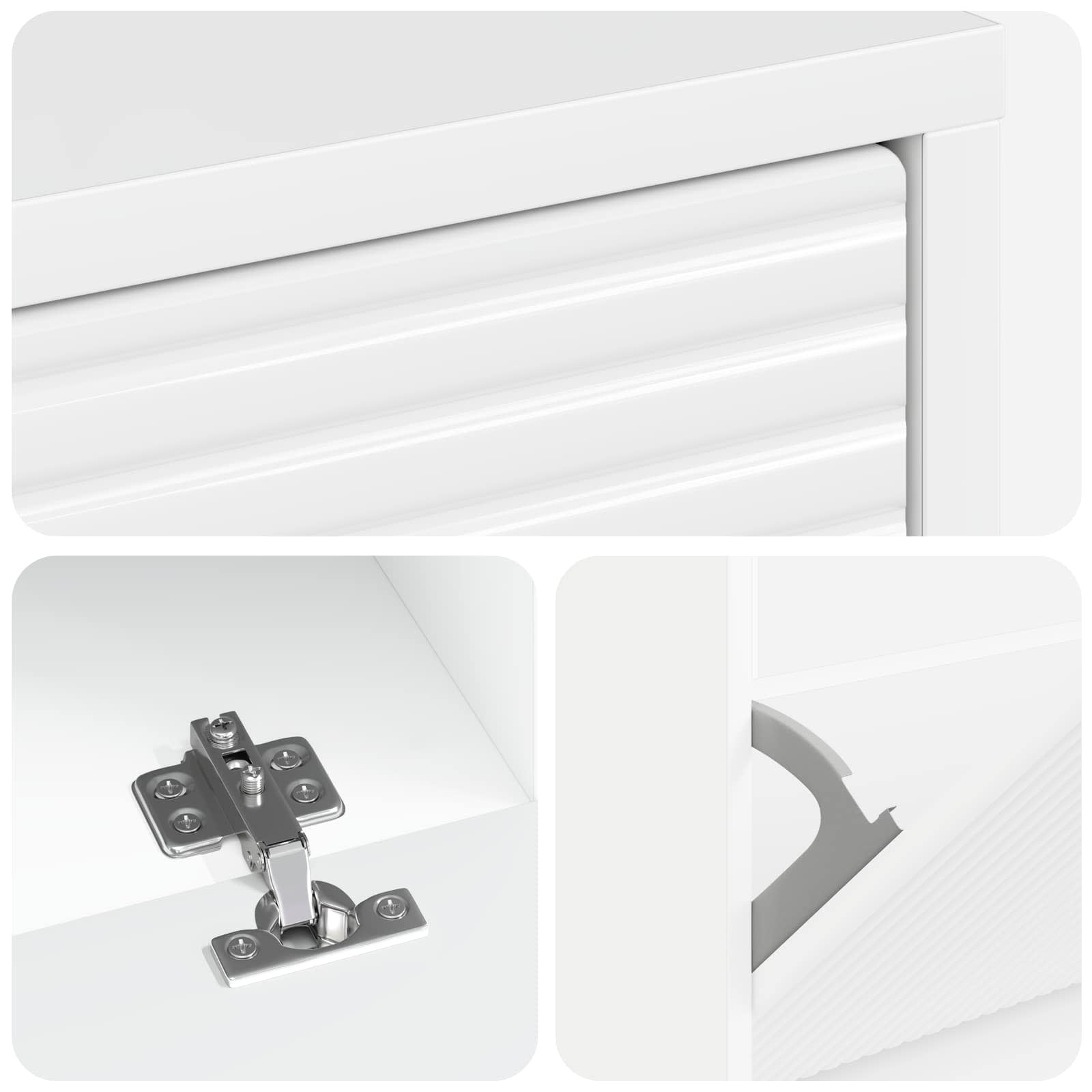 Ντουλάπα Παπουτσιών HAARLEM 78 x 24 x 103 εκ. Γυαλιστερό Λευκό - Pakobazaar