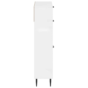 Ντουλάπα Παπουτσιών HAARLEM 78 x 24 x 103 εκ. Γυαλιστερό Λευκό - Pakobazaar