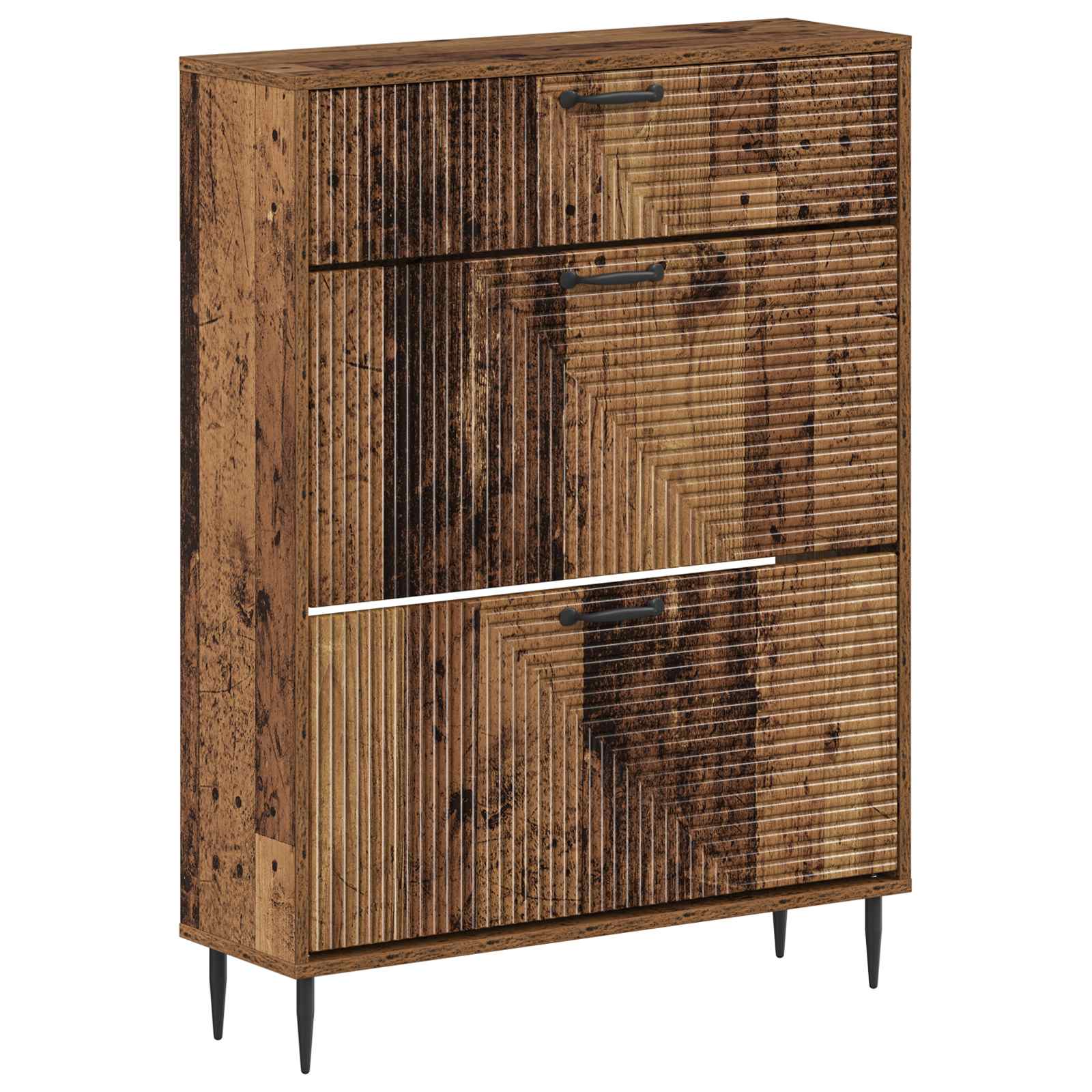 Ντουλάπα Παπουτσιών HAARLEM 78 x 24 x 103 εκ. Παλαιωμένο ξύλο - Pakobazaar