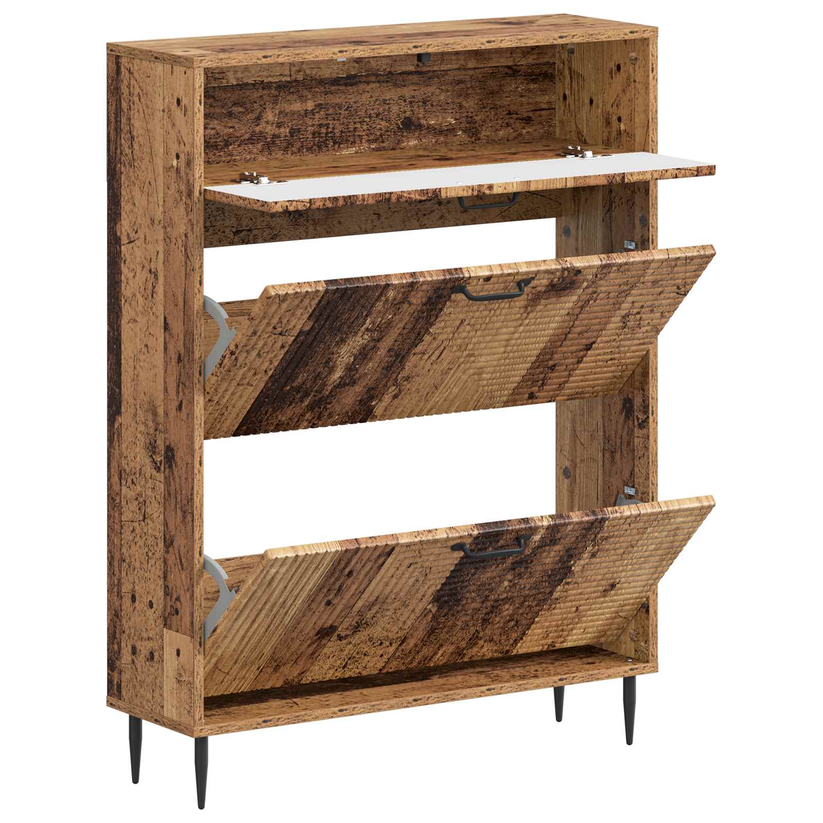 Ντουλάπα Παπουτσιών HAARLEM 78 x 24 x 103 εκ. Παλαιωμένο ξύλο - Pakobazaar