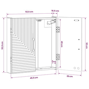 Ντουλάπα Πινάκων Βελών HAARLEM Λευκό 52,5 x 10,5 x 53,5 εκ. - Pakobazaar