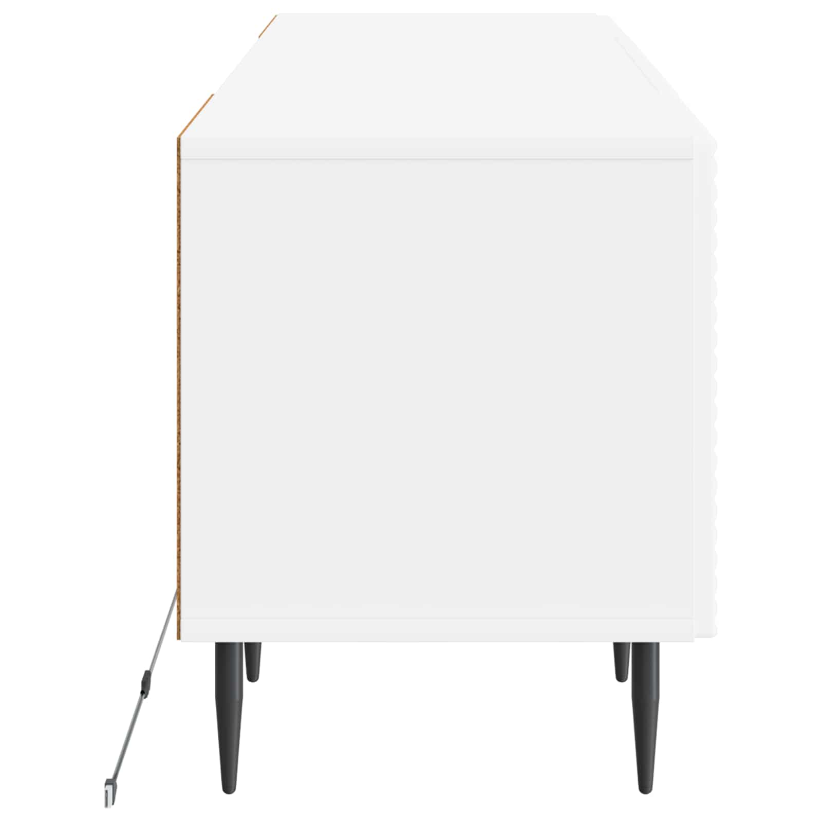 Ντουλάπα LED Τηλεόρασης Λευκό Επεξεργασμένο Ξύλο - Pakobazaar