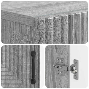 Ντουλάπα τουαλέτας HAARLEM Γκρι Sonoma 66 x 25,5 x 190 εκ. - Pakobazaar