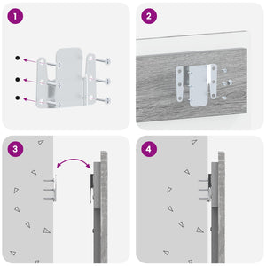 Κεφαλάρι Τοίχου HAARLEM Γκρι Sonoma Επεξεργασμένο Ξύλο - Pakobazaar
