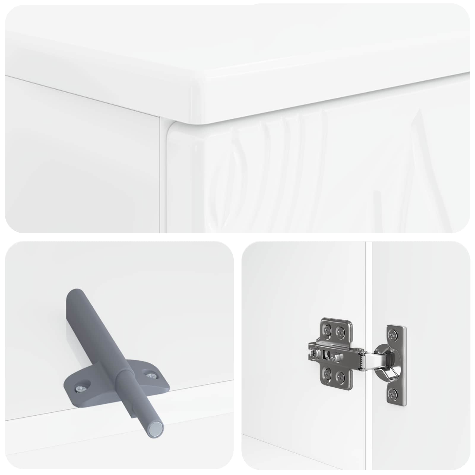 Ντουλάπα Νιπτήρα Mπάνιου DELFT Λευκό 59,5 x 31,5 x 59 εκ. - Pakobazaar
