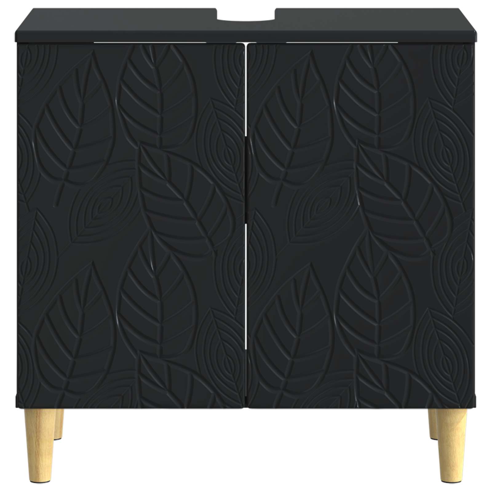 Ντουλάπα Νιπτήρα Mπάνιου DELFT Μαύρο 59,5 x 31,5 x 59 εκ. - Pakobazaar