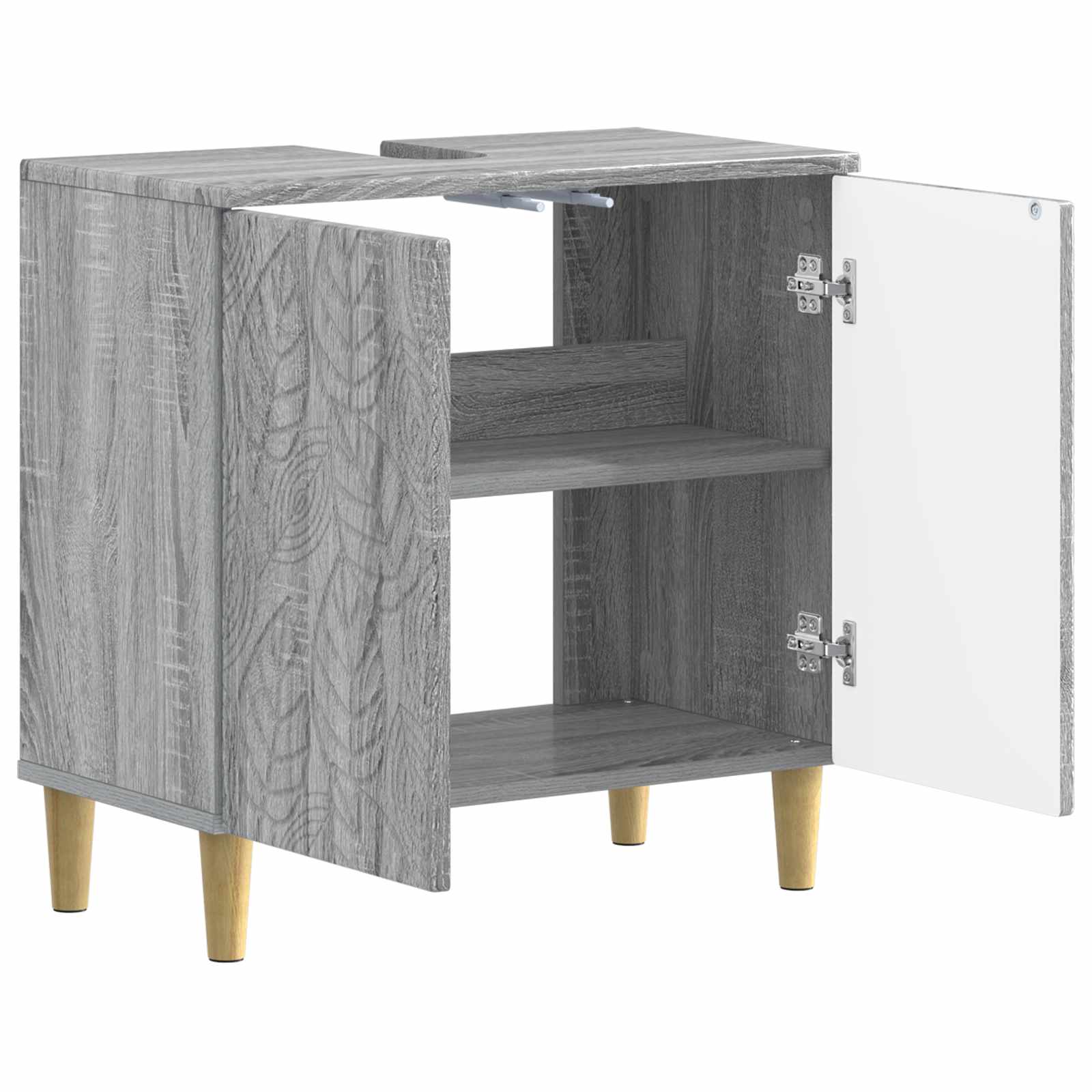 Ντουλάπα Νιπτήρα Mπάνιου DELFT Γκρι Sonoma 59,5 x 31,5 x 59 εκ. - Pakobazaar