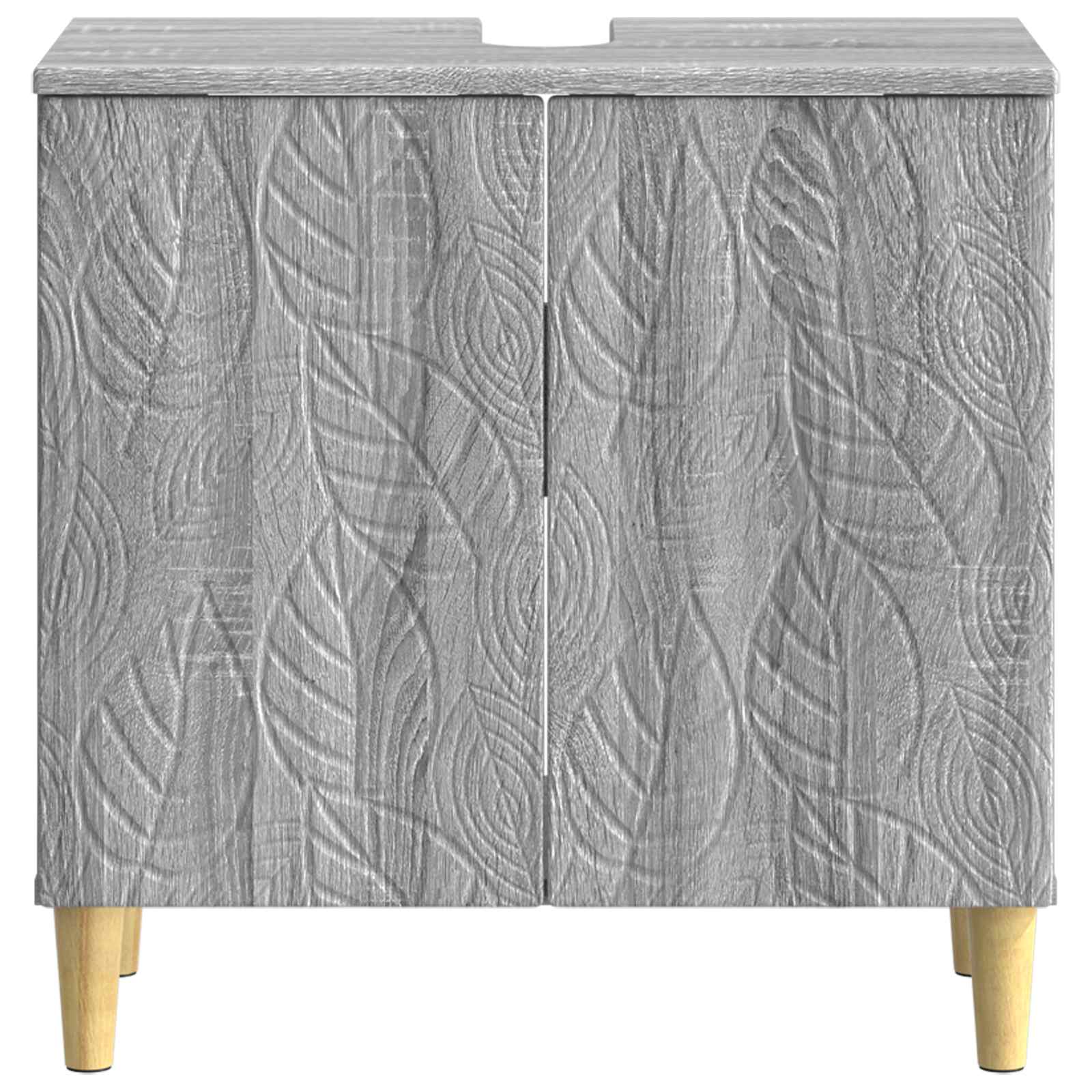 Ντουλάπα Νιπτήρα Mπάνιου DELFT Γκρι Sonoma 59,5 x 31,5 x 59 εκ. - Pakobazaar