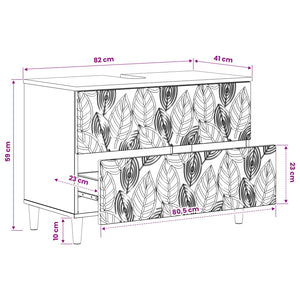 Ντουλάπα Νιπτήρα Mπάνιου DELFT Sonoma Δρυς 82 x 41 x 59 εκ - Pakobazaar