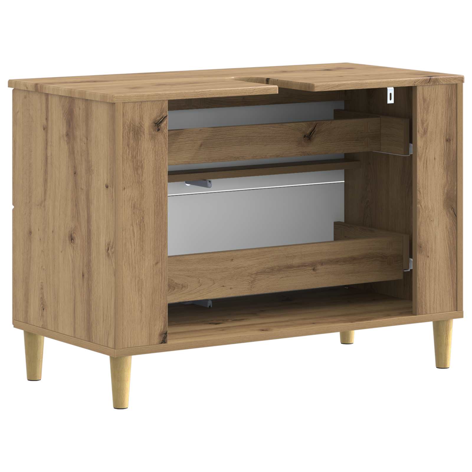Ντουλάπα Νιπτήρα Mπάνιου DELFT Artisan Δρυς 82 x 41 x 59 εκ - Pakobazaar