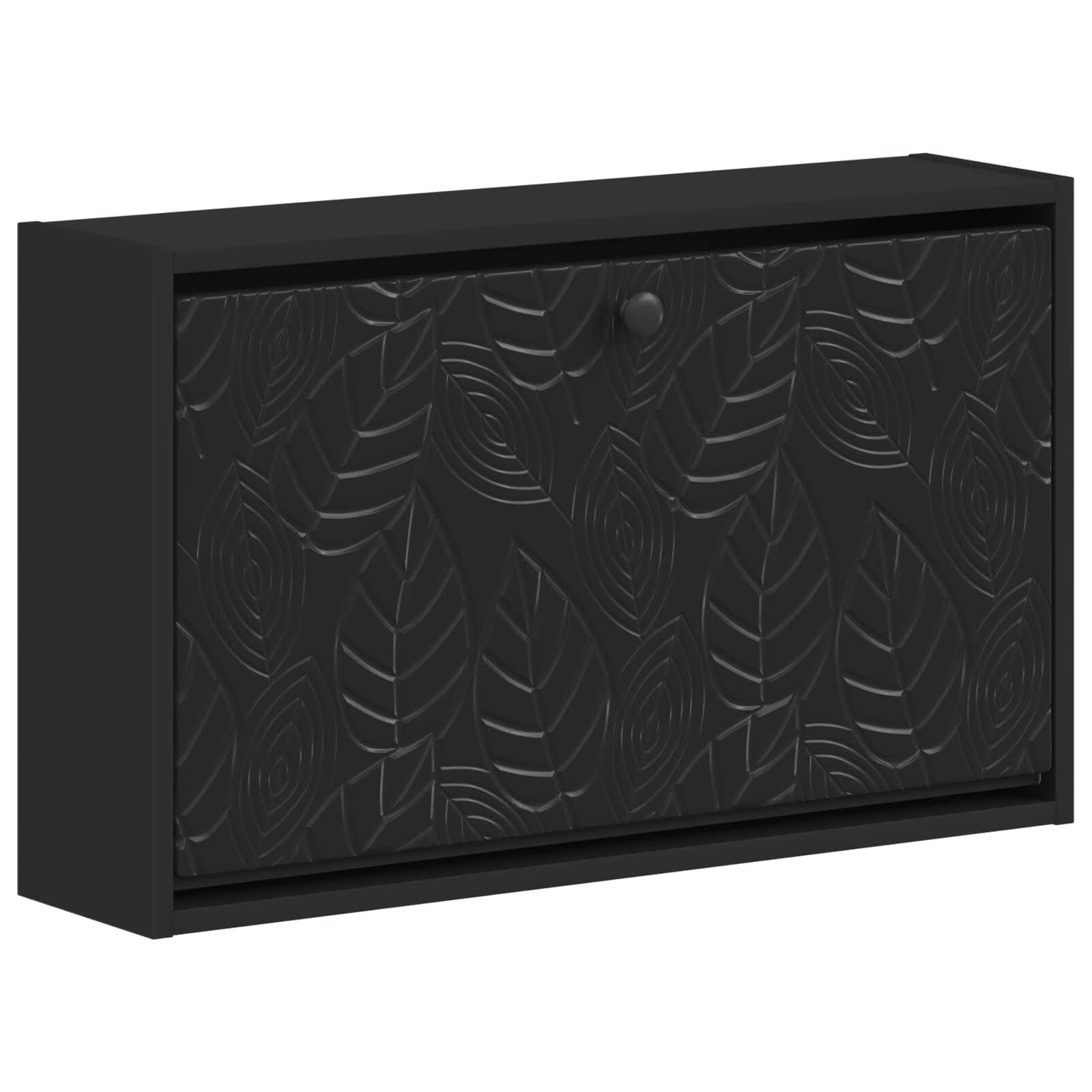 Τοίχου Ντουλάπα Παπουτσιών DELFT 71 x 17 x 43 εκ Μαύρο - Pakobazaar