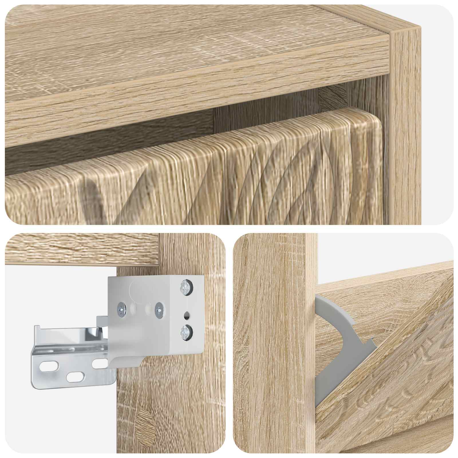 Τοίχου Ντουλάπα Παπουτσιών DELFT 71 x 17 x 43 εκ Sonoma Δρυς - Pakobazaar