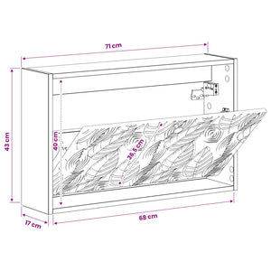 Τοίχου Ντουλάπα Παπουτσιών DELFT 71 x 17 x 43 εκ - Pakobazaar