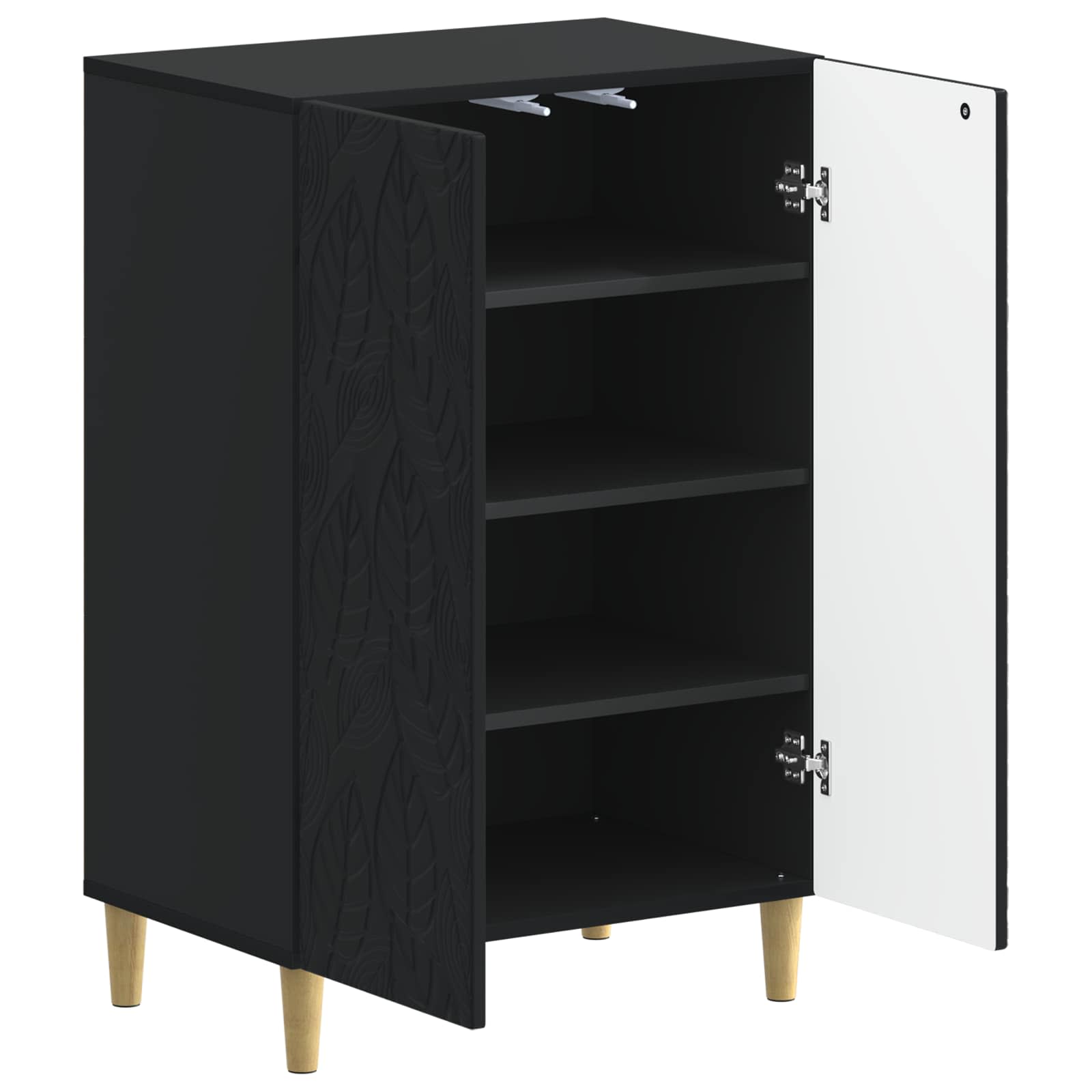 Ντουλάπα Παπουτσιών DELFT 59,5 x 39,5 x 90 εκ. Μαύρο - Pakobazaar