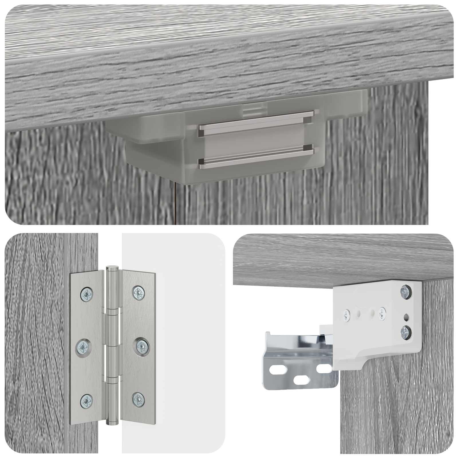 Ντουλάπα Πινάκων Βελών DELFT Γκρι Sonoma 52,5 x 10,5 x 53,5 εκ. - Pakobazaar