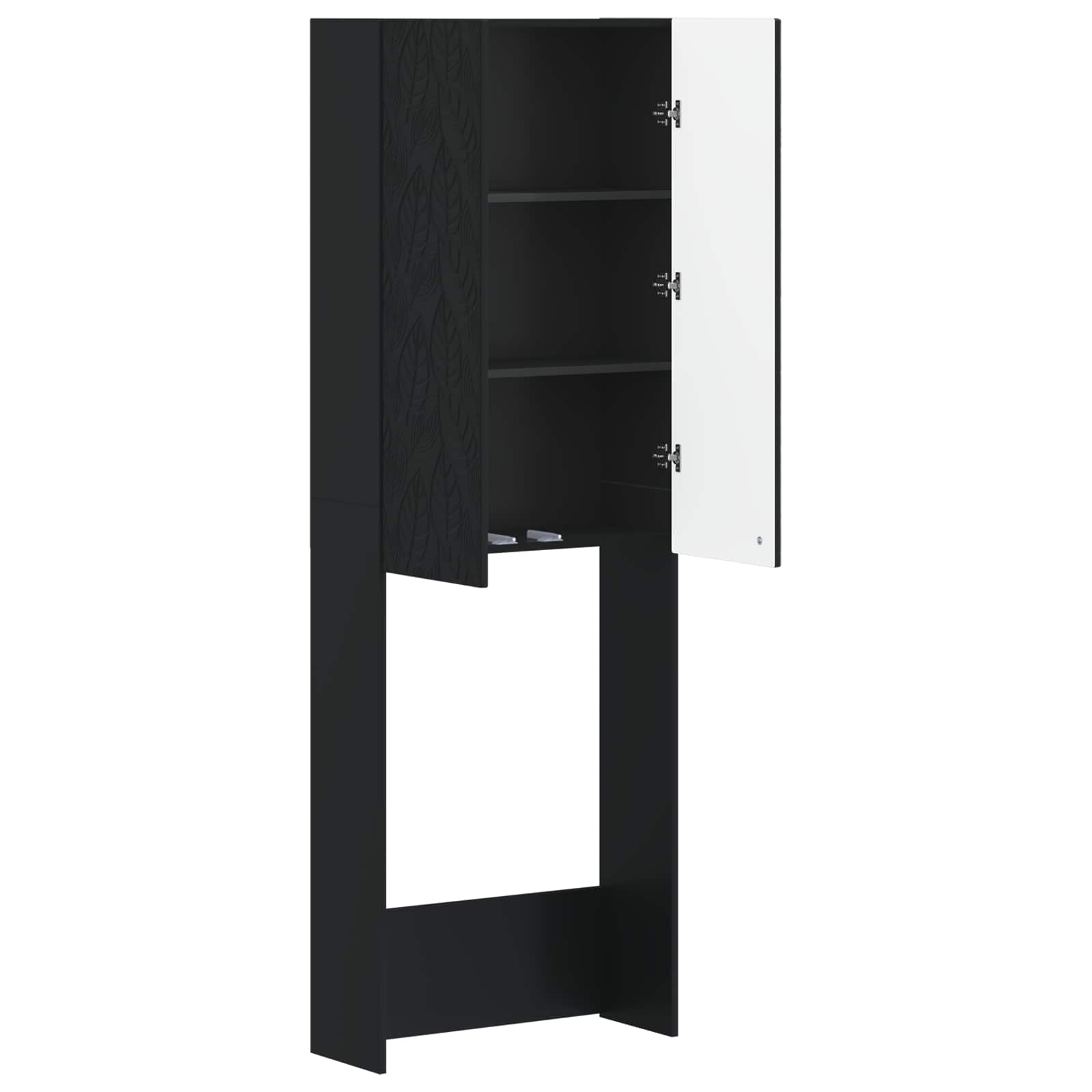 Ντουλάπα τουαλέτας DELFT Μαύρο 66 x 25,5 x 190 εκ. - Pakobazaar