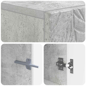 Ντουλάπα τουαλέτας DELFT Γκρι Σκυροδέματος 66 x 25,5 x 190 εκ. - Pakobazaar