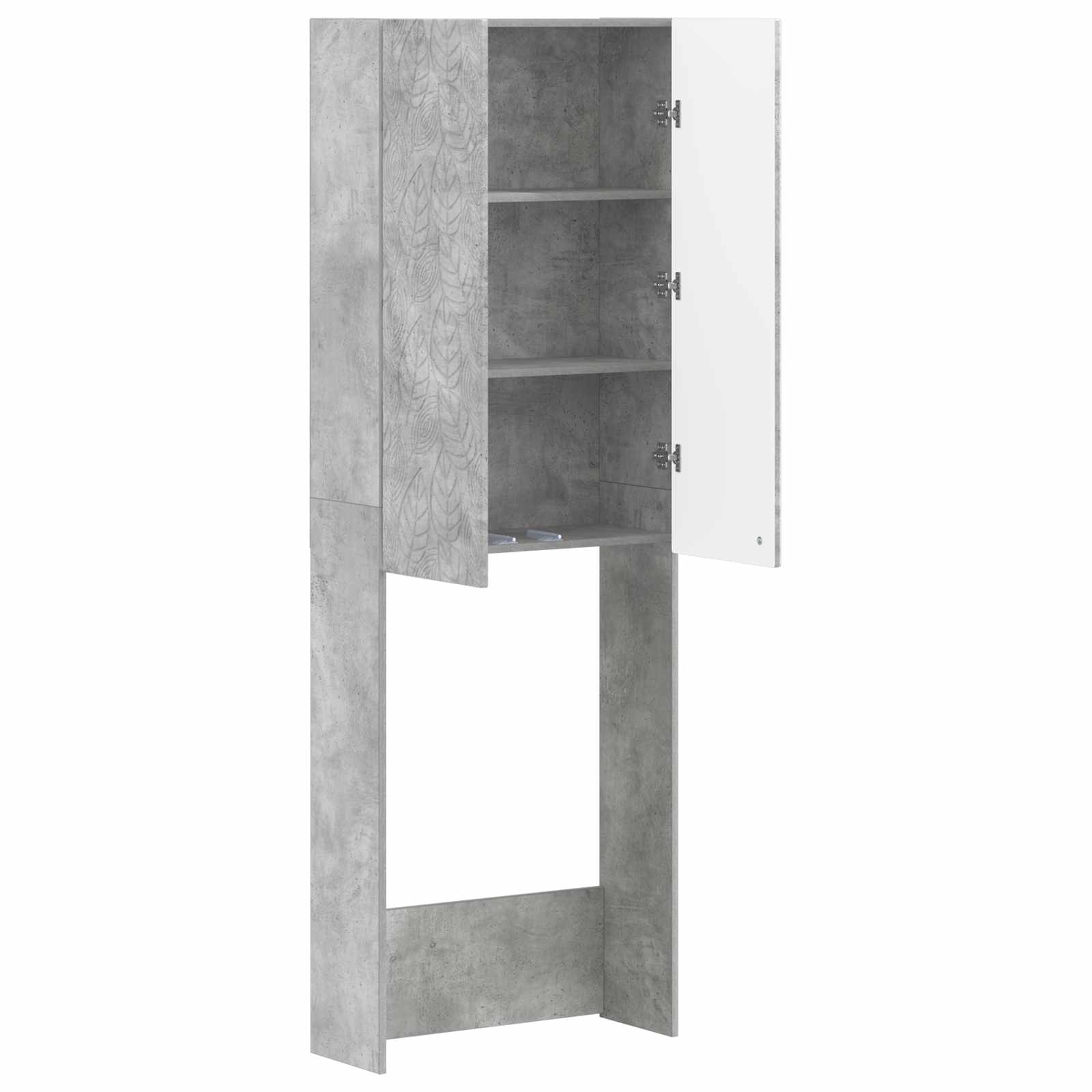 Ντουλάπα τουαλέτας DELFT Γκρι Σκυροδέματος 66 x 25,5 x 190 εκ. - Pakobazaar