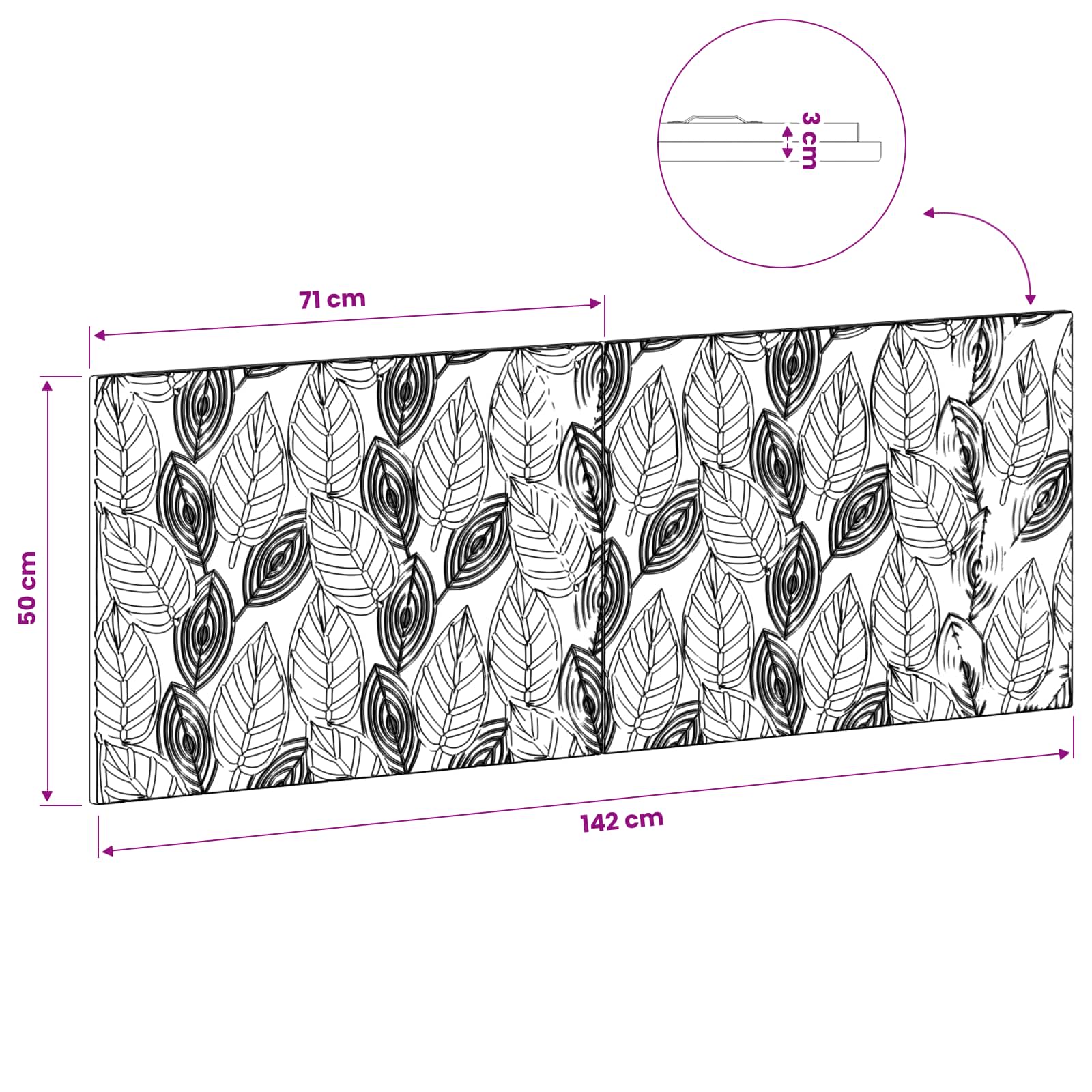 Κεφαλάρι Τοίχου DELFT Καπνισμένο Ξύλο Δρυός Επεξεργασμένο Ξύλο - Pakobazaar