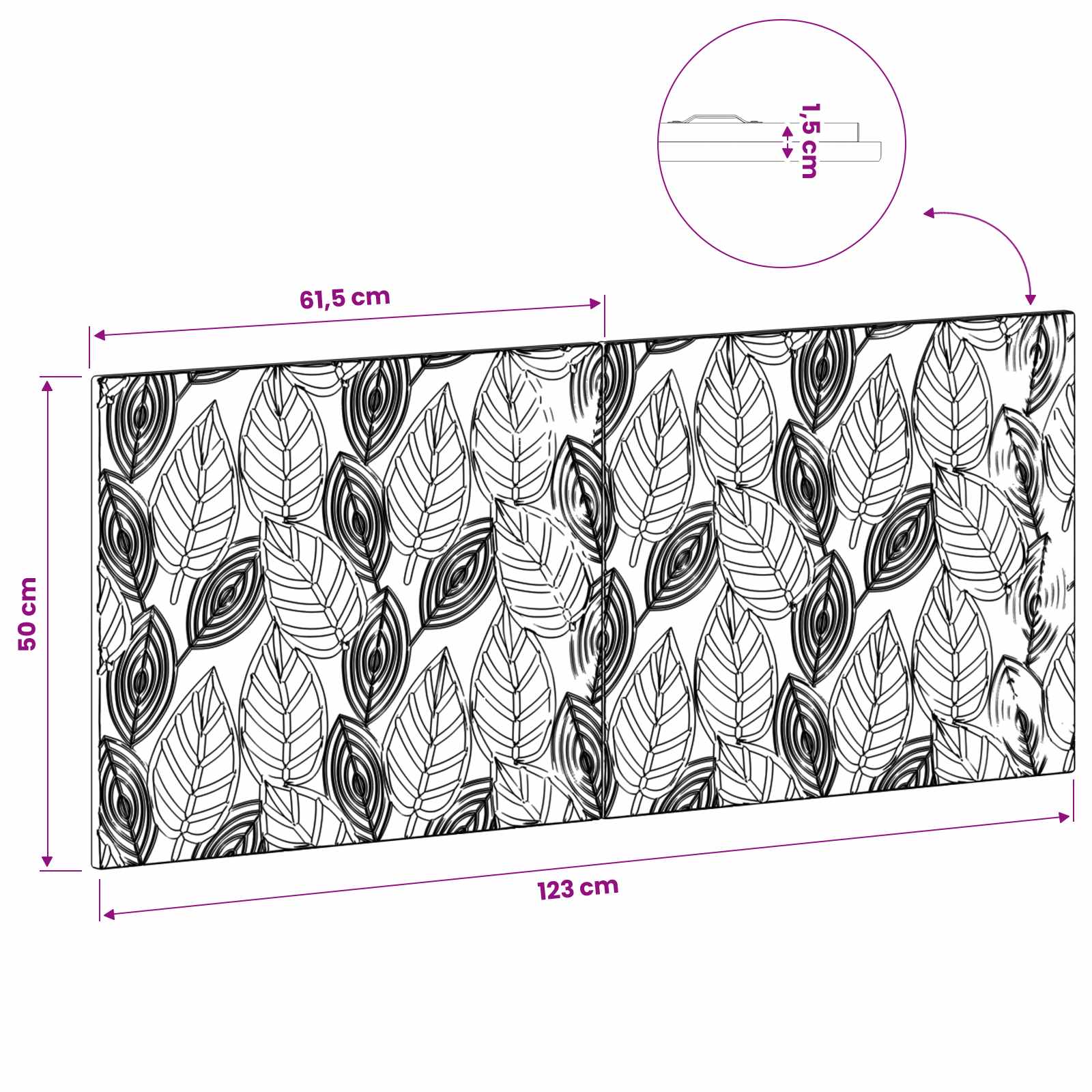 Κεφαλάρι Τοίχου DELFT Γκρι Σκυροδέματος Επεξεργασμένο Ξύλο - Pakobazaar