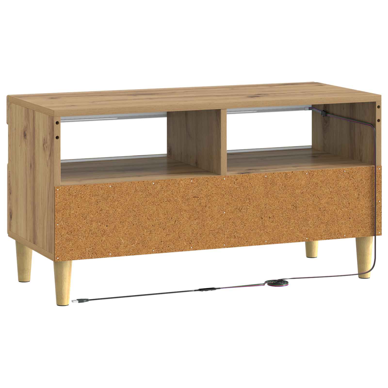 Ντουλάπα LED Τηλεόρασης Artisan Δρυς Επεξεργασμένο Ξύλο - Pakobazaar
