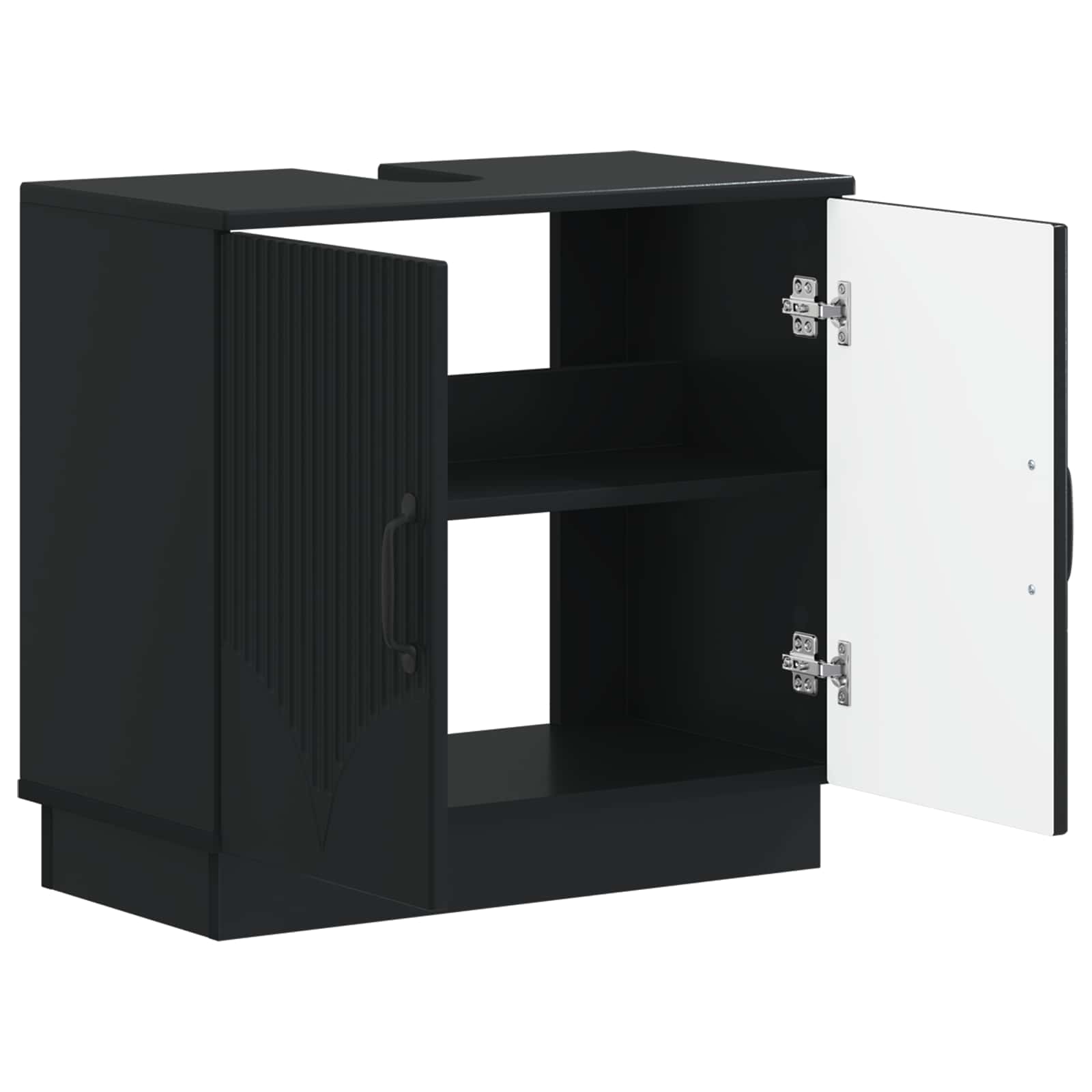 Ντουλάπα Νιπτήρα Mπάνιου HOORN Μαύρο 59,5 x 31,5 x 56 εκ. - Pakobazaar