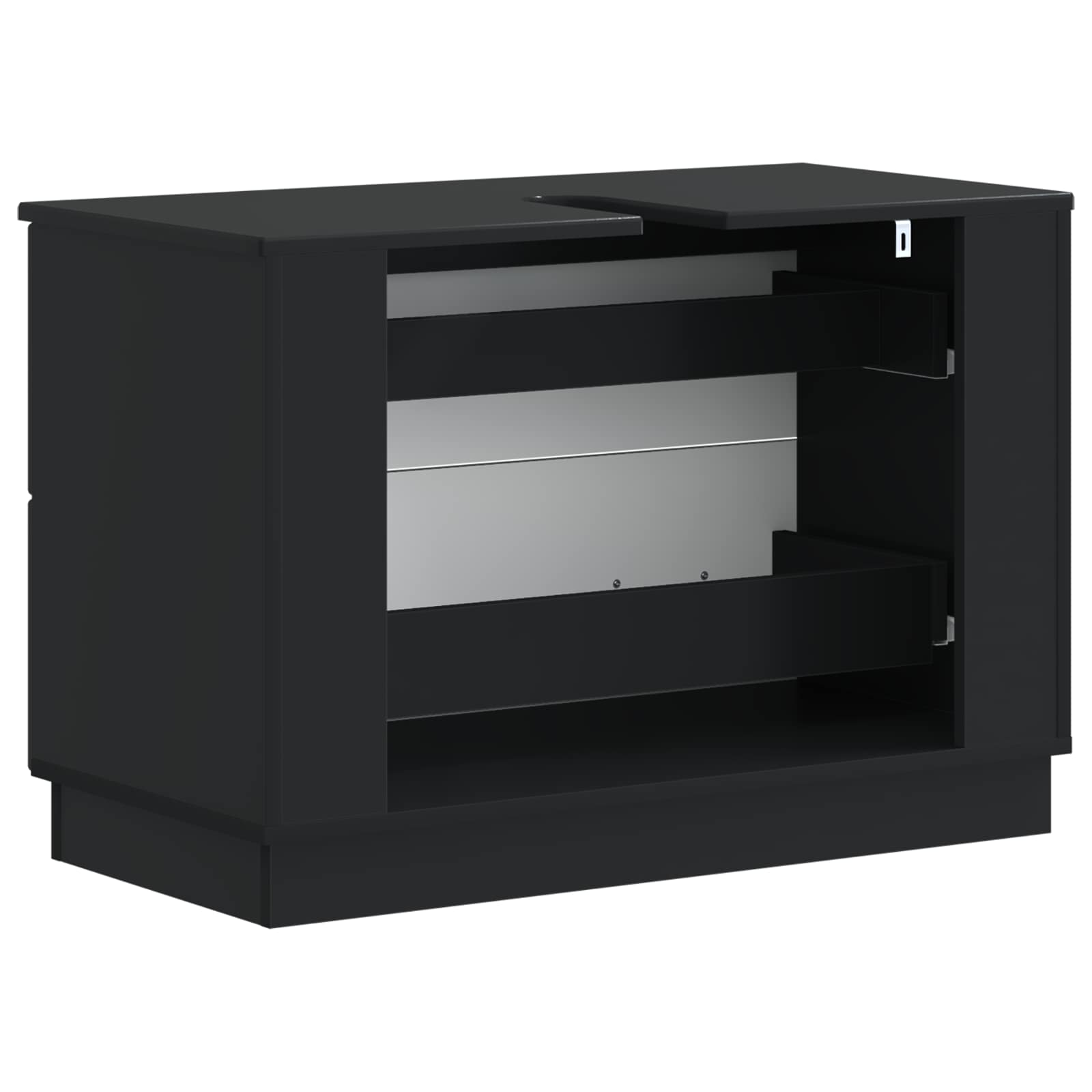 Ντουλάπα Νιπτήρα Mπάνιου HOORN Μαύρο 82 x 41 x 56 εκ. - Pakobazaar