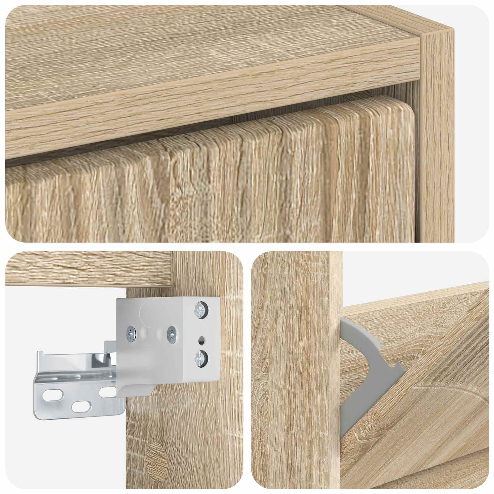 Τοίχου Ντουλάπα Παπουτσιών HOORN 71 x 17 x 43 εκ Sonoma Δρυς - Pakobazaar