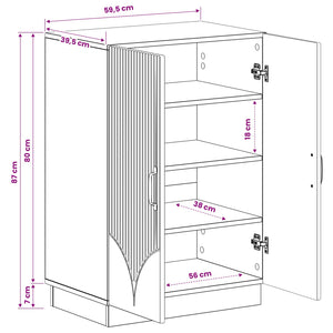 Ντουλάπα Παπουτσιών HOORN 59,5 x 39,5 x 87 εκ Γκρι Sonoma - Pakobazaar