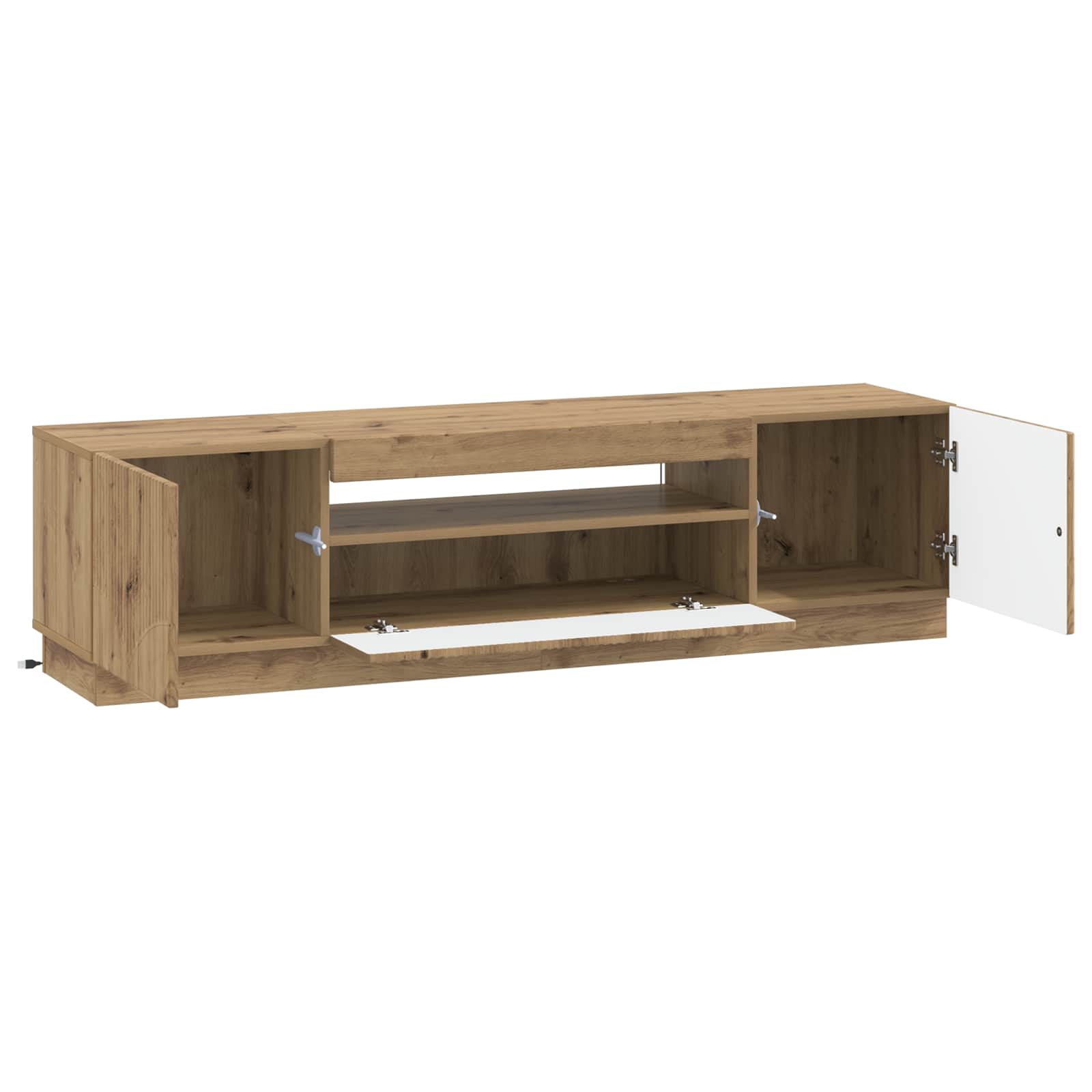 Ντουλάπα LED Τηλεόρασης Artisan Δρυς Επεξεργασμένο Ξύλο - Pakobazaar