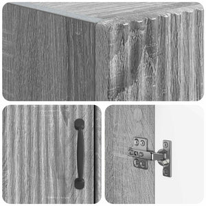 Ντουλάπα τουαλέτας HOORN Γκρι Sonoma 66 x 25,5 x 190 εκ. - Pakobazaar