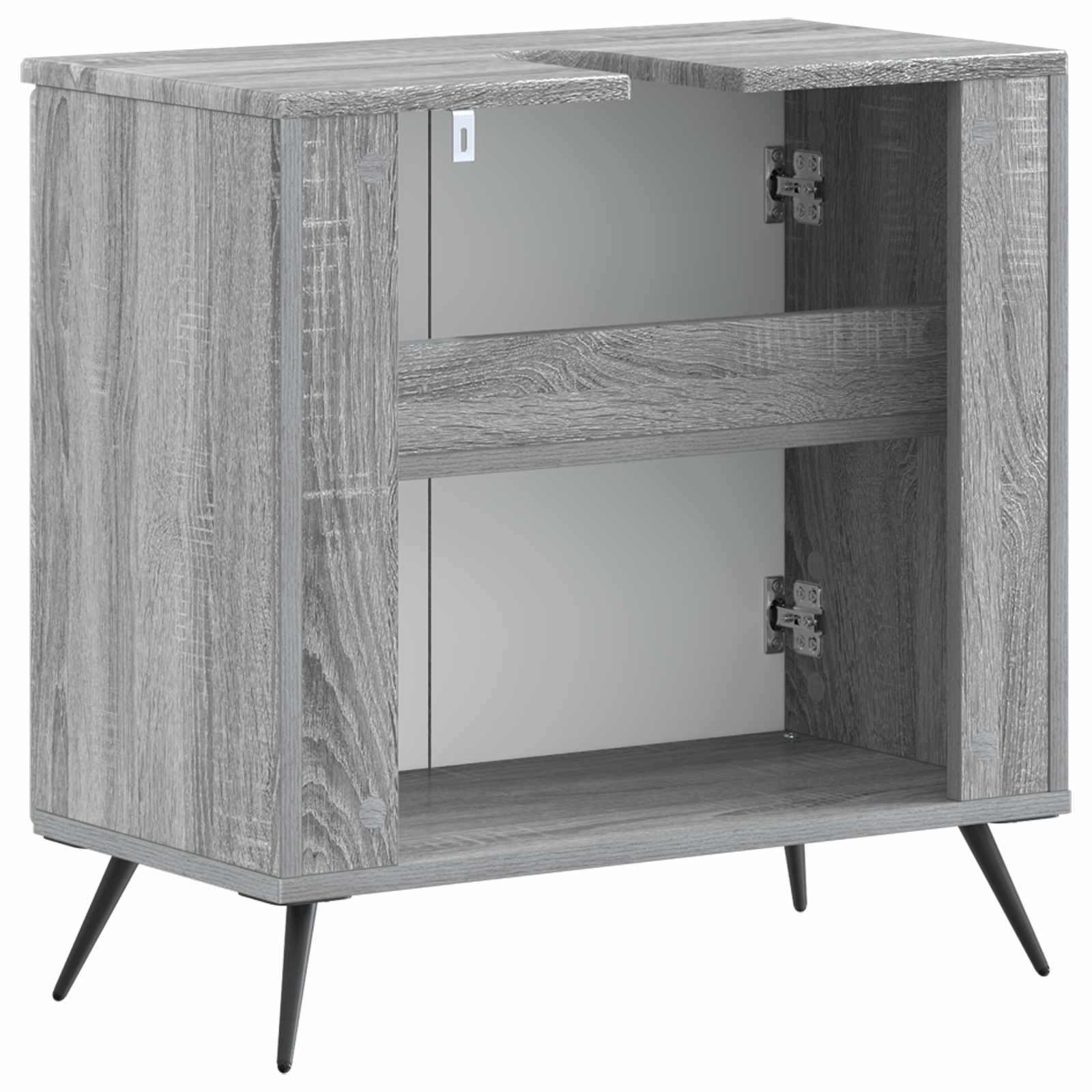 Ντουλάπα Νιπτήρα Mπάνιου BREDA Γκρι Sonoma 59,5 x 31,5 x 59 εκ. - Pakobazaar