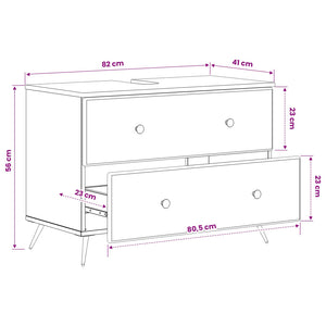 Ντουλάπα Νιπτήρα Mπάνιου BREDA Sonoma Δρυς 82 x 41 x 59 εκ - Pakobazaar