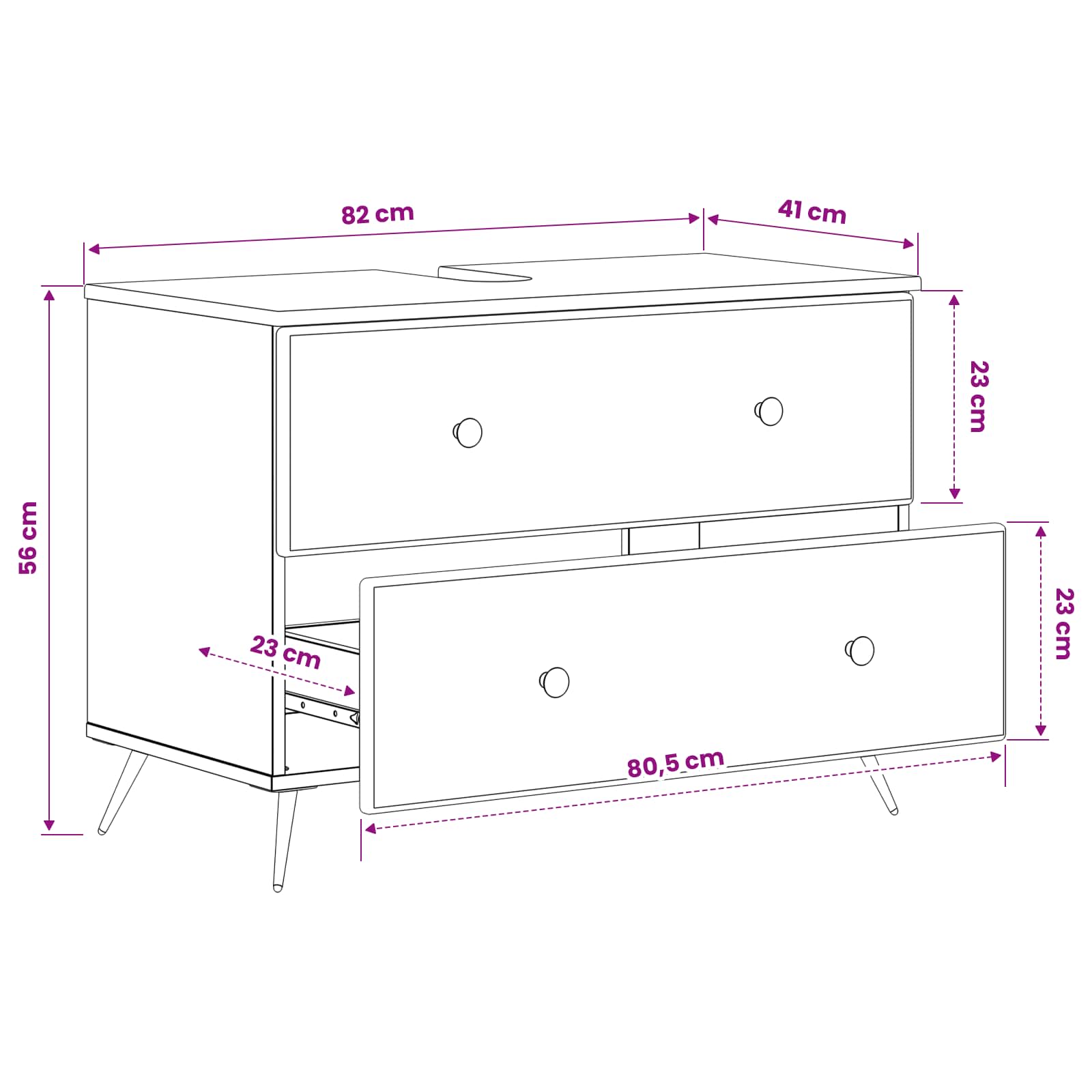 Ντουλάπα Νιπτήρα Mπάνιου BREDA Artisan Δρυς 82 x 41 x 59 εκ - Pakobazaar