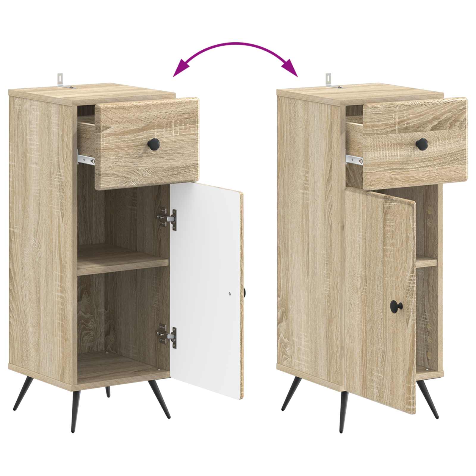 Ντουλάπι Αποθήκευσης Μπάνιου BREDA Sonoma Δρυς 30 x 31 x 80 εκ. - Pakobazaar