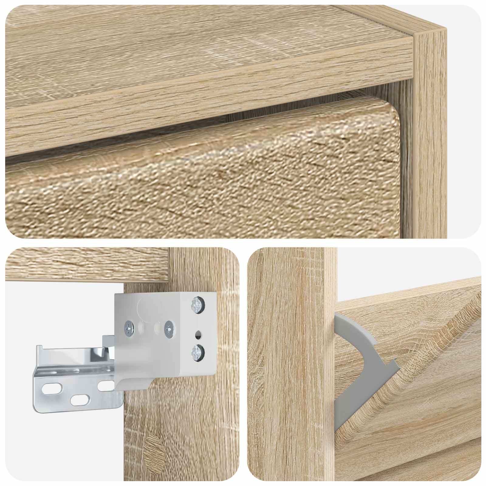Τοίχου Ντουλάπα Παπουτσιών BREDA 71 x 17 x 43 εκ Sonoma Δρυς - Pakobazaar