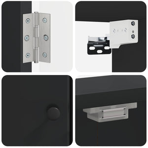 Ντουλάπα Πινάκων Βελών BREDA Μαύρο 52,5 x 10,5 x 53,5 εκ. - Pakobazaar