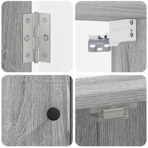 Ντουλάπα Πινάκων Βελών BREDA Γκρι Sonoma 52,5 x 10,5 x 53,5 εκ. - Pakobazaar