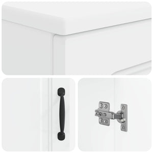 Ντουλάπα Νιπτήρα Mπάνιου UTRECHT Λευκό 59,5 x 31,5 x 59 εκ. - Pakobazaar