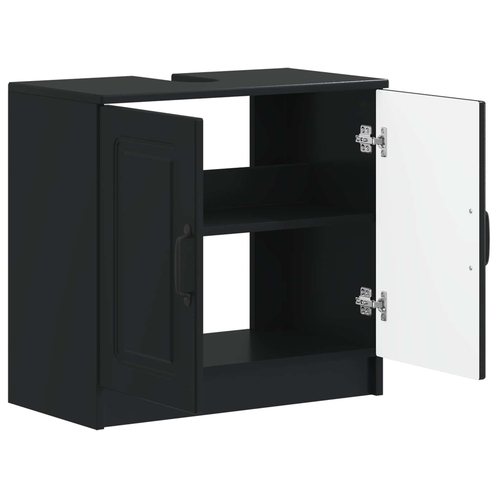 Ντουλάπα Νιπτήρα Mπάνιου UTRECHT Μαύρο 59,5 x 31,5 x 59 εκ. - Pakobazaar