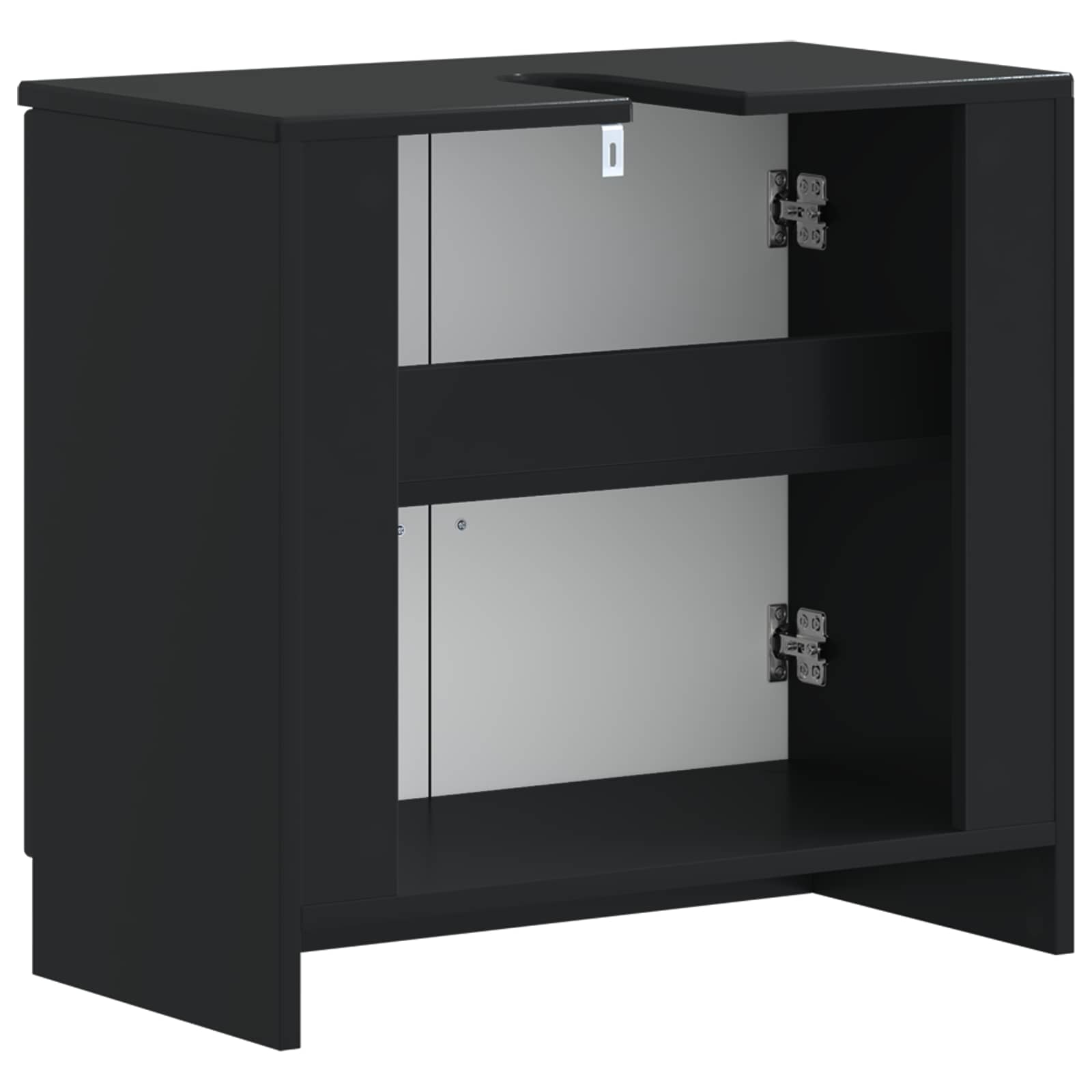 Ντουλάπα Νιπτήρα Mπάνιου UTRECHT Μαύρο 59,5 x 31,5 x 59 εκ. - Pakobazaar