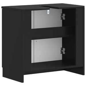 Ντουλάπα Νιπτήρα Mπάνιου UTRECHT Μαύρο 59,5 x 31,5 x 59 εκ. - Pakobazaar