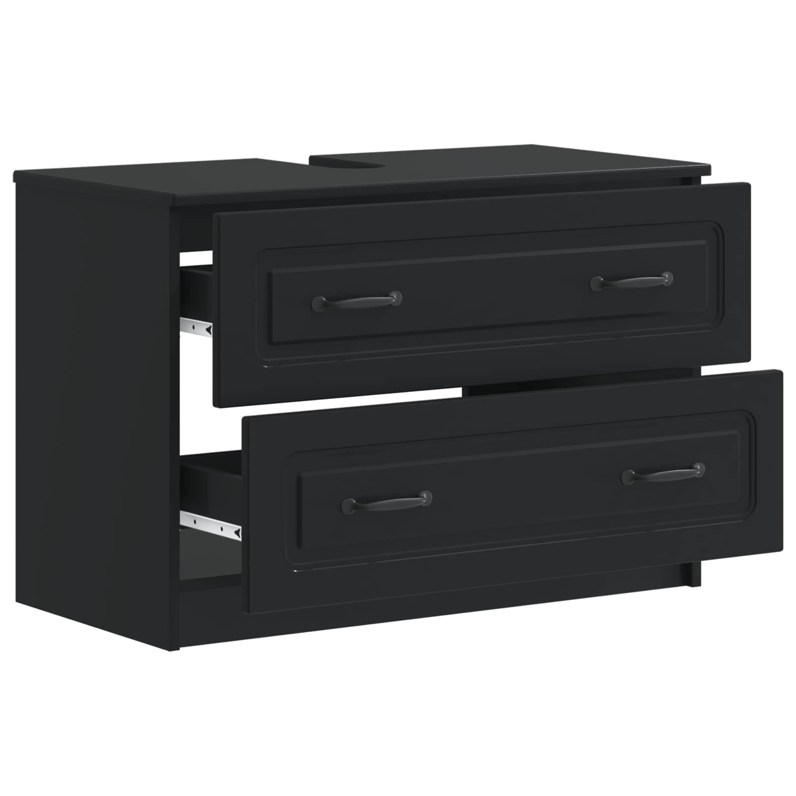 Ντουλάπα Νιπτήρα Mπάνιου UTRECHT Μαύρο 82 x 41 x 56 εκ. - Pakobazaar