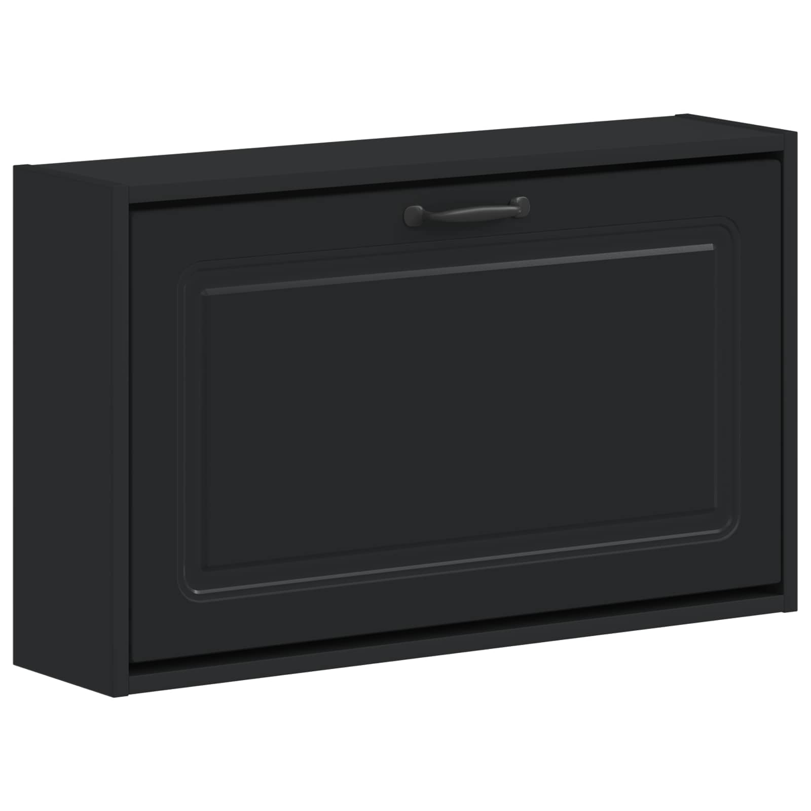 Ντουλάπα Παπουτσιών Τοίχου UTRECHT 71 x 17 x 43 εκ Μαύρο - Pakobazaar