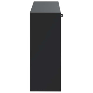 Ντουλάπα Παπουτσιών Τοίχου UTRECHT 71 x 17 x 43 εκ Μαύρο - Pakobazaar
