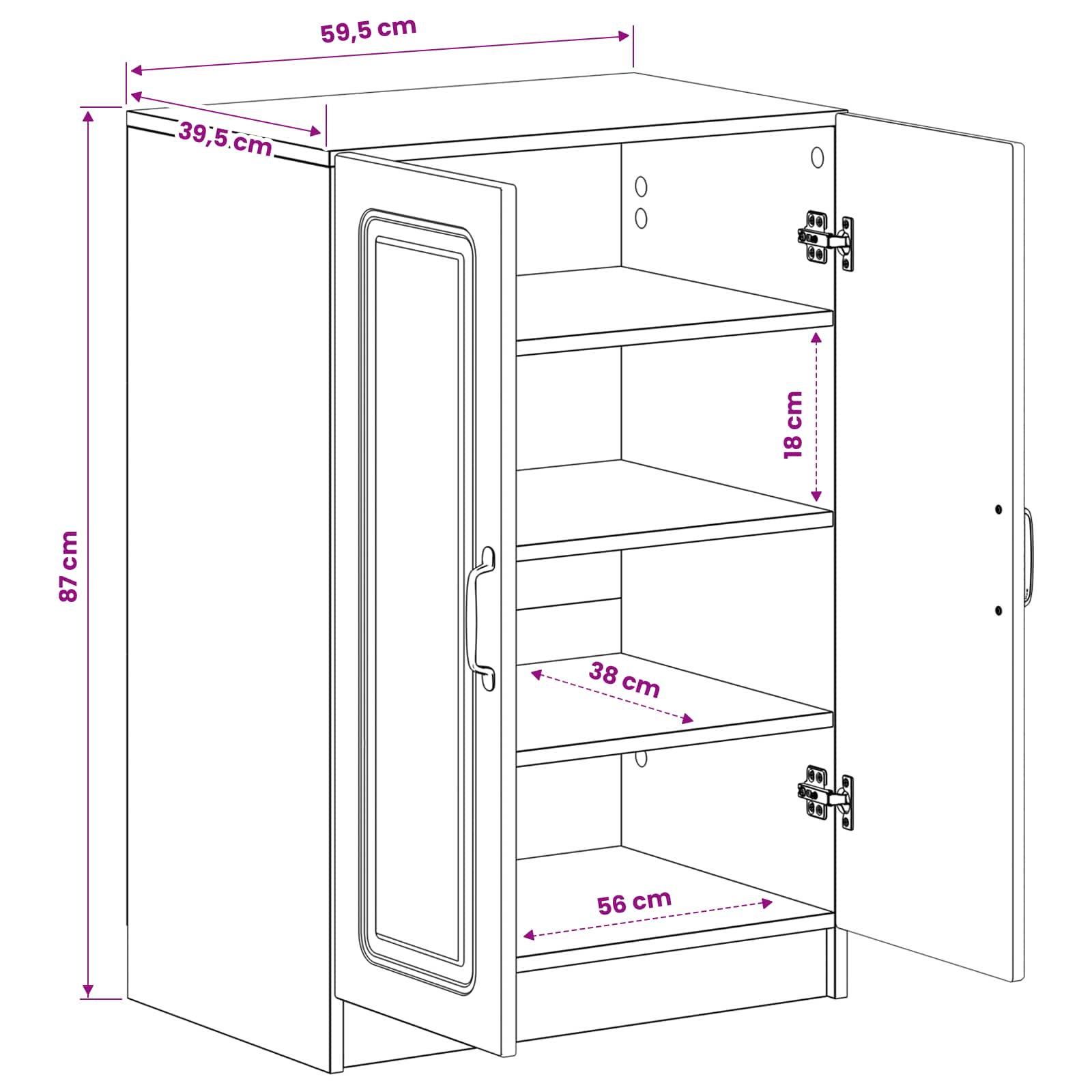 Ντουλάπα Παπουτσιών UTRECHT 59,5 x 39,5 x 87 εκ Sonoma Δρυς - Pakobazaar